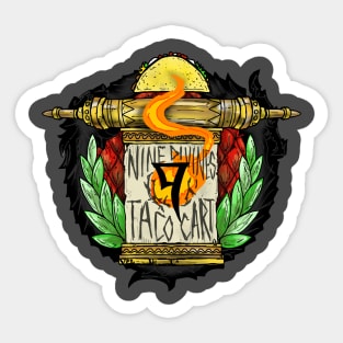 Nine Divines Taco Cart Sticker